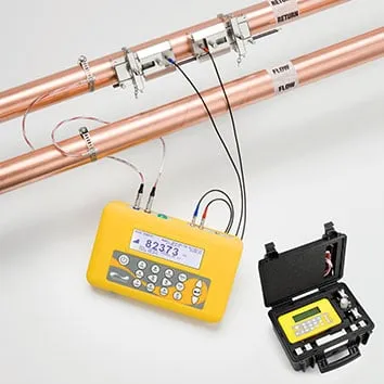 Micronics Portaflow 222 and 333 Portable Clamp-on Flow & Heat Meter, PF333/PF222